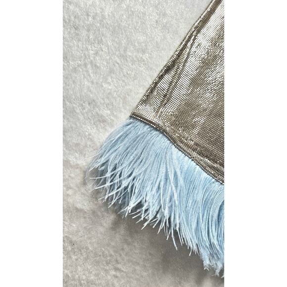 CHRISTOPHER KANE runway feather-paneled chainmail skirt nwt $3,227 it-46 / us-8 - Picture 9 of 14